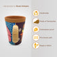 Cat Mug- 'Meowing Our Way' Woman Mug- 'Wowman- Hand Painted Terracotta Coffee Mug
