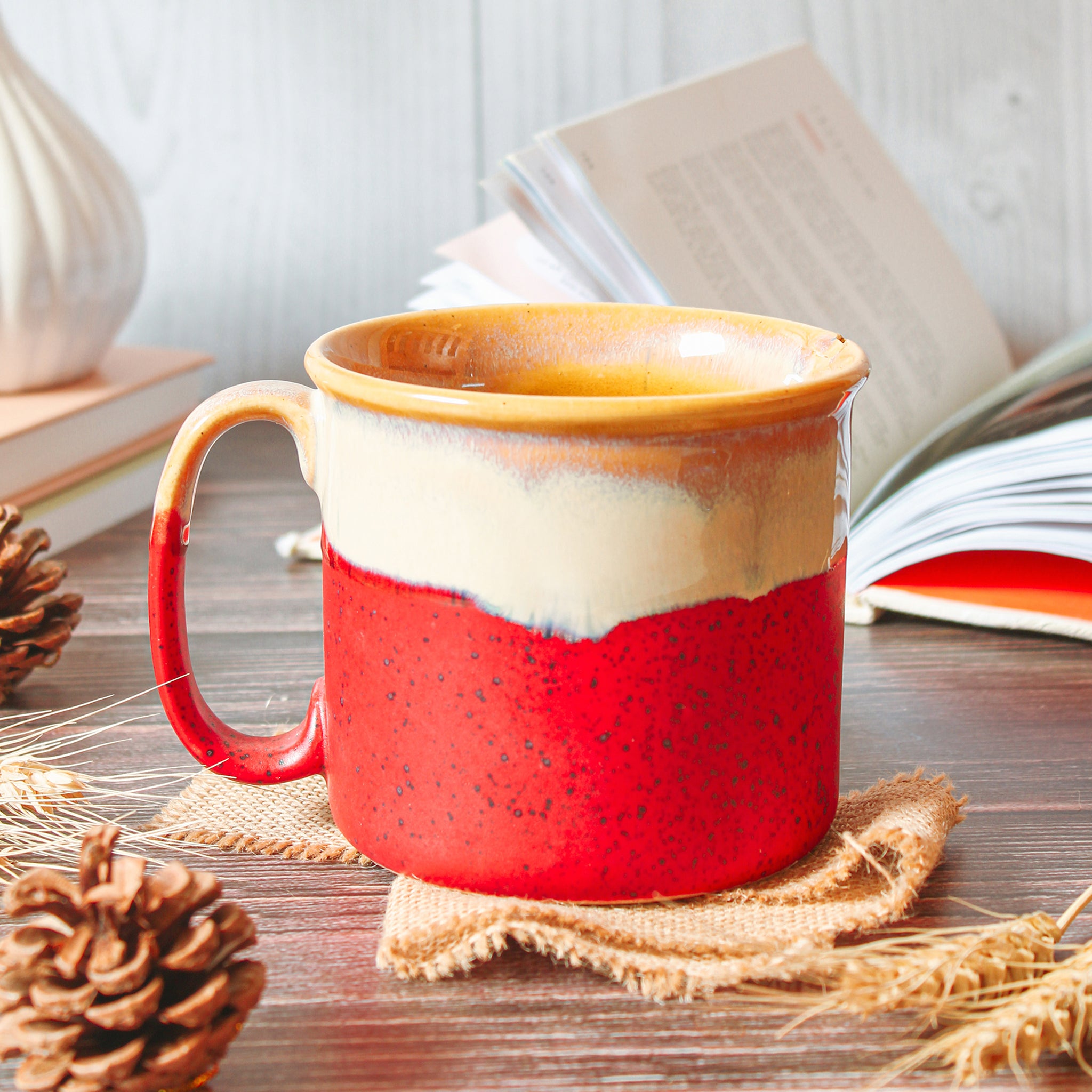 Chilli Mug 'Chilli Flakes and Maggi! Spicier Than Any Gossip!' Ceramic Meggie Mug