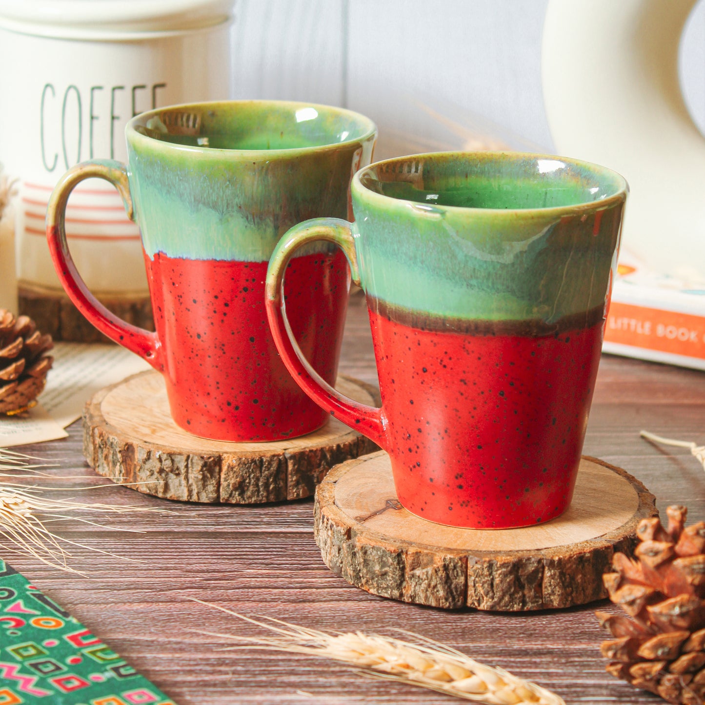 'When Life Gives You Melons, Have Some Watermelon'! Ceramic Coffee Mug (Set of Two)