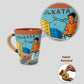 'Praaner Shohor Mon Er Shohor' Kolkata' Hand Painted Terracotta Coffee Mug