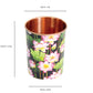 'Elegant Lotus' Printed Copper Glass (Set of Two)