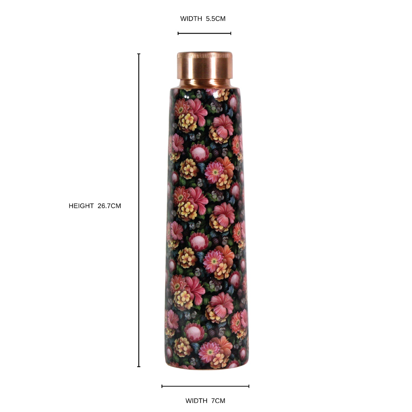 'The Magical Flower' Printed Copper Bottle
