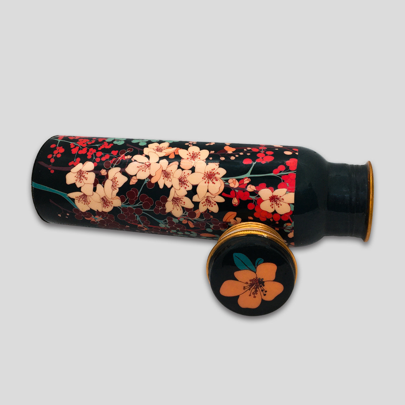 'Florally Yours' Printed Copper Bottle
