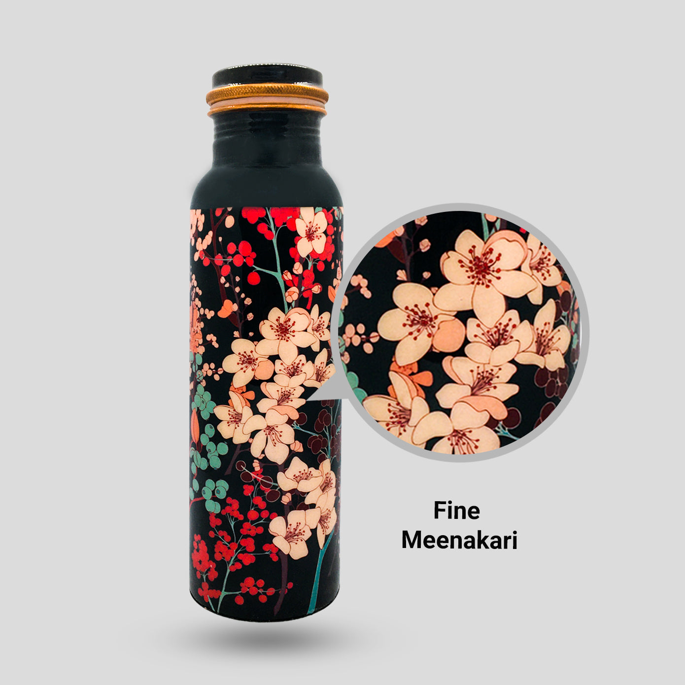 'Florally Yours' Printed Copper Bottle