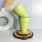 Yellow Combination Handicraft Ceramic Chai Glass (Set of Two)