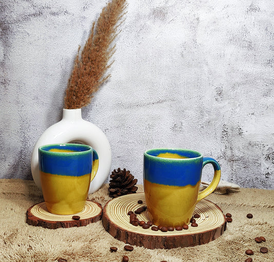 'The Fun Of Drinking Coffee In The Cold Is Different' Ceramic Coffee Mug (Set of Two)