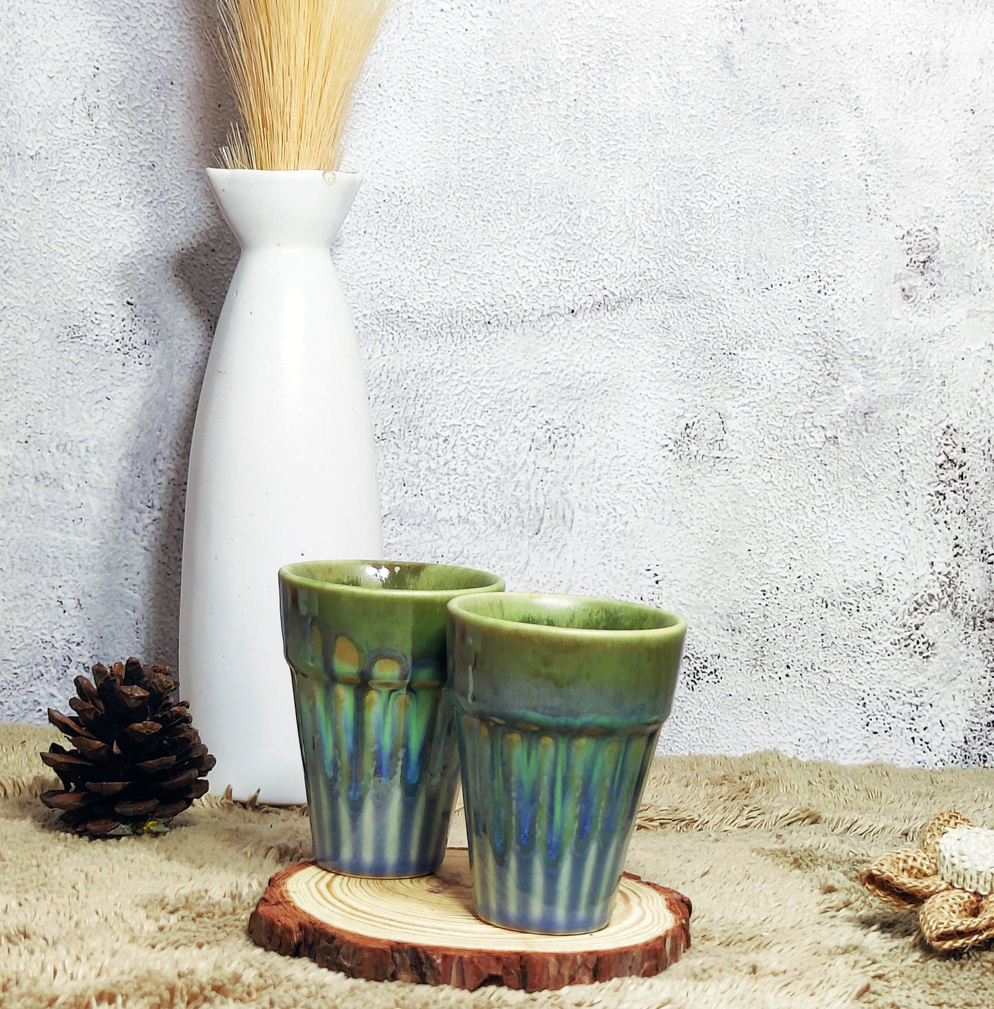 'Aur Btao Chai Kaisi Lagi' ? Ceramic Chai Glass (Set of Two)