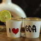 'Bhau I Love Goa Reee' Shot Glasses Set of 2