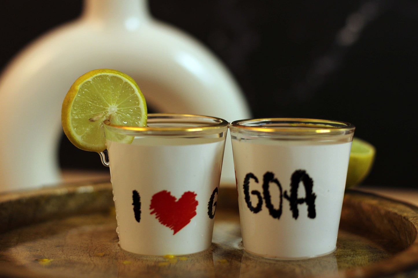 'Bhau I Love Goa Reee' Shot Glasses Set of 2